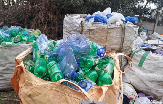 Recolección residuos plásticos en San Antonio