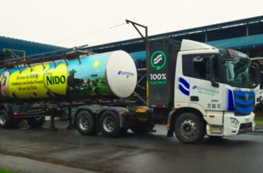 toneladas de leche al año se transportan con electricidad generada a partir de biogas