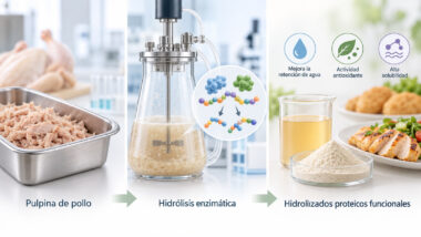 Investigan valorización de pulpina de pollo mediante biotecnología