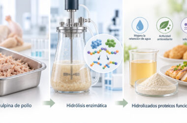 Investigan valorización de pulpina de pollo mediante biotecnología
